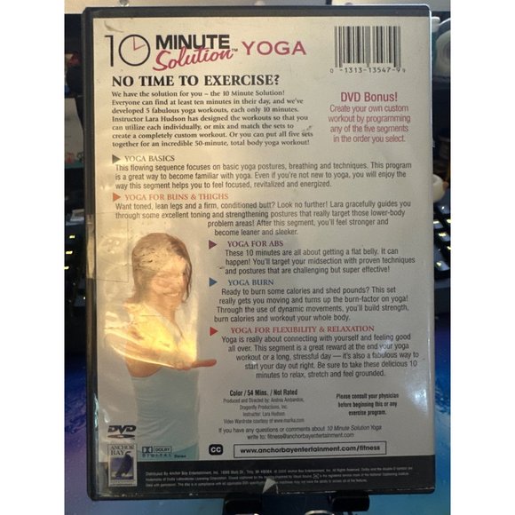 10 Minute Solution Yoga DVD Workout Basics Shape Up Flexibility Relaxation - Picture 3 of 4